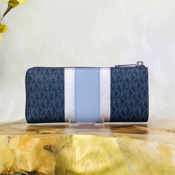 Michael Kors Center Stripe Leather Wallet - Picture 4 of 8